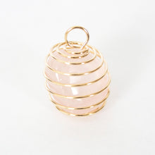 Load image into Gallery viewer, Gold Cage Pendants with Tumbled Stones
