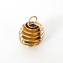 Load image into Gallery viewer, Gold Cage Pendants with Tumbled Stones
